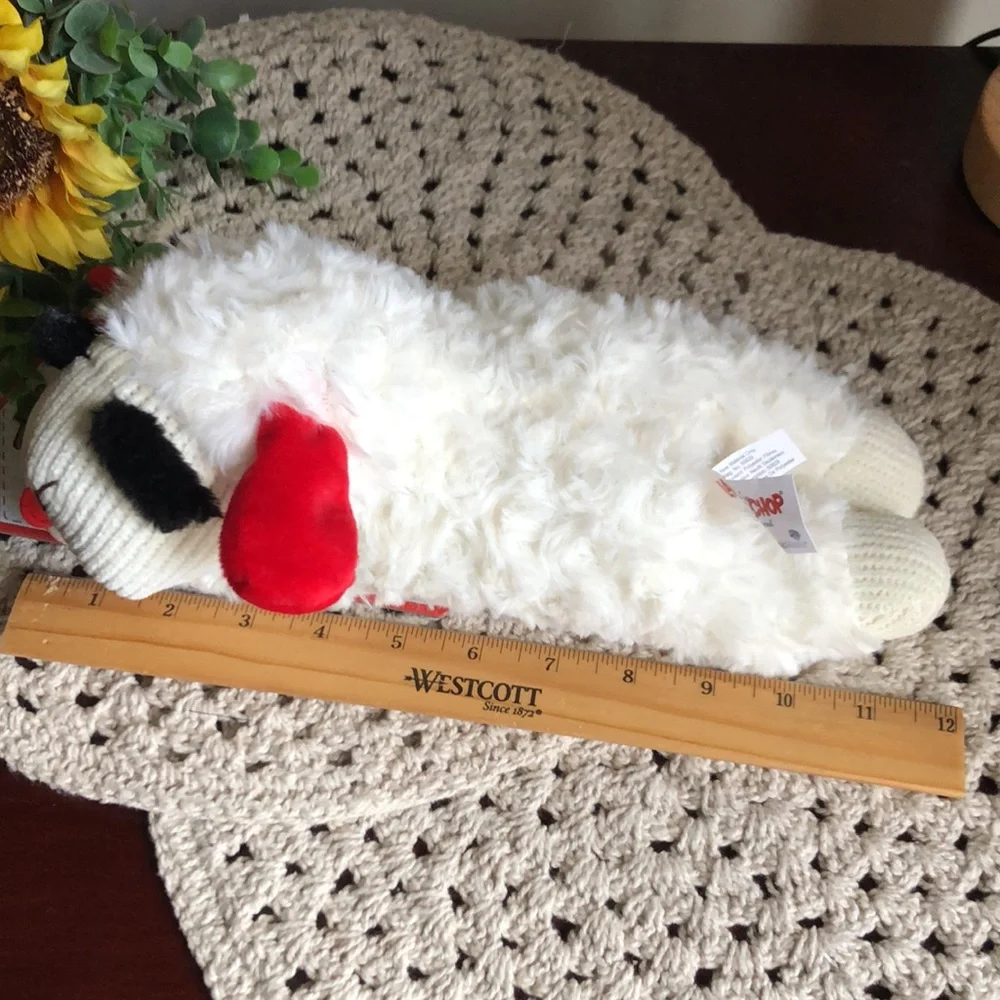 LAMB CHOP Dog Toy with Ladybug Feet